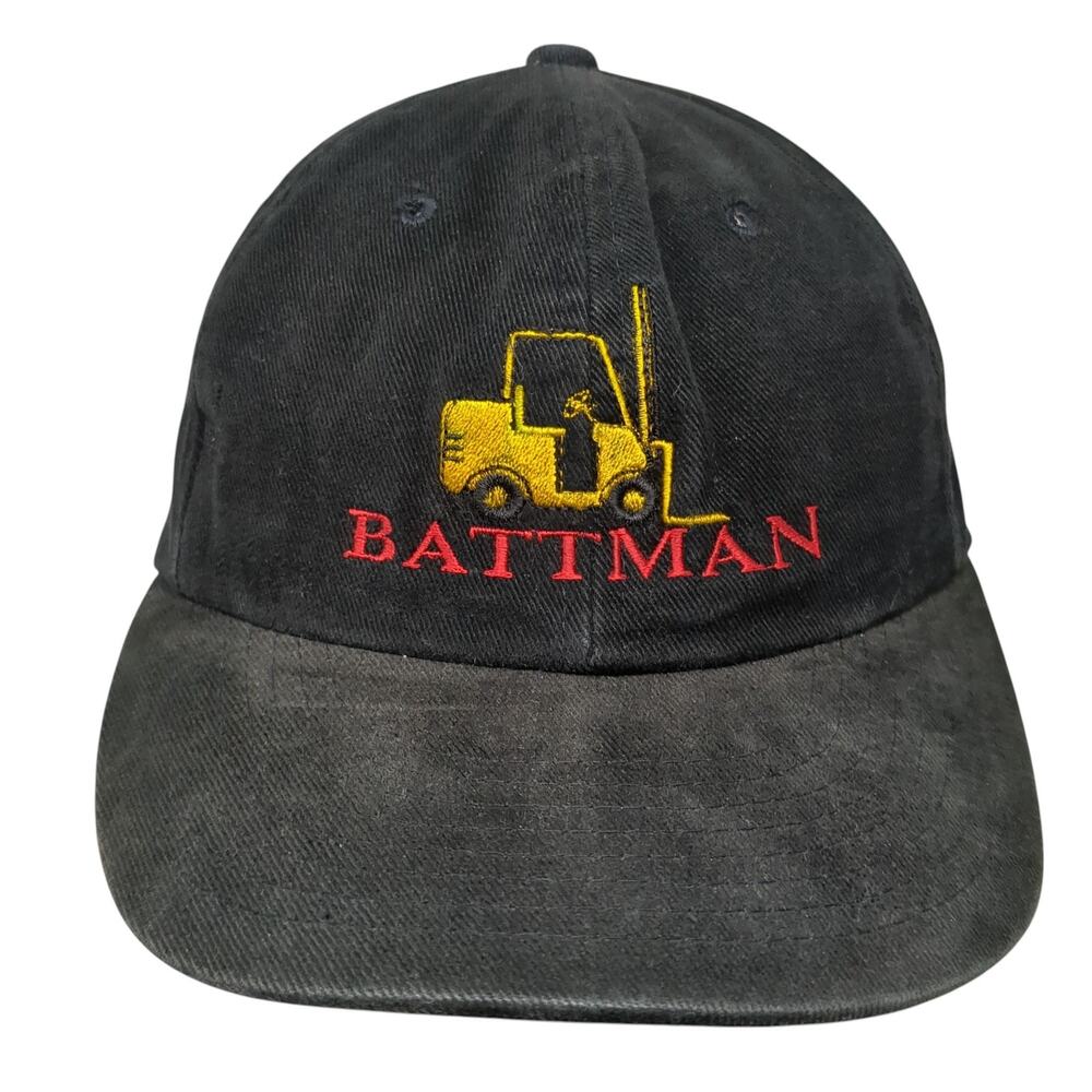Battman Slideback Baseball Cap Black One Size Adjustable Embroidered Zap Cap